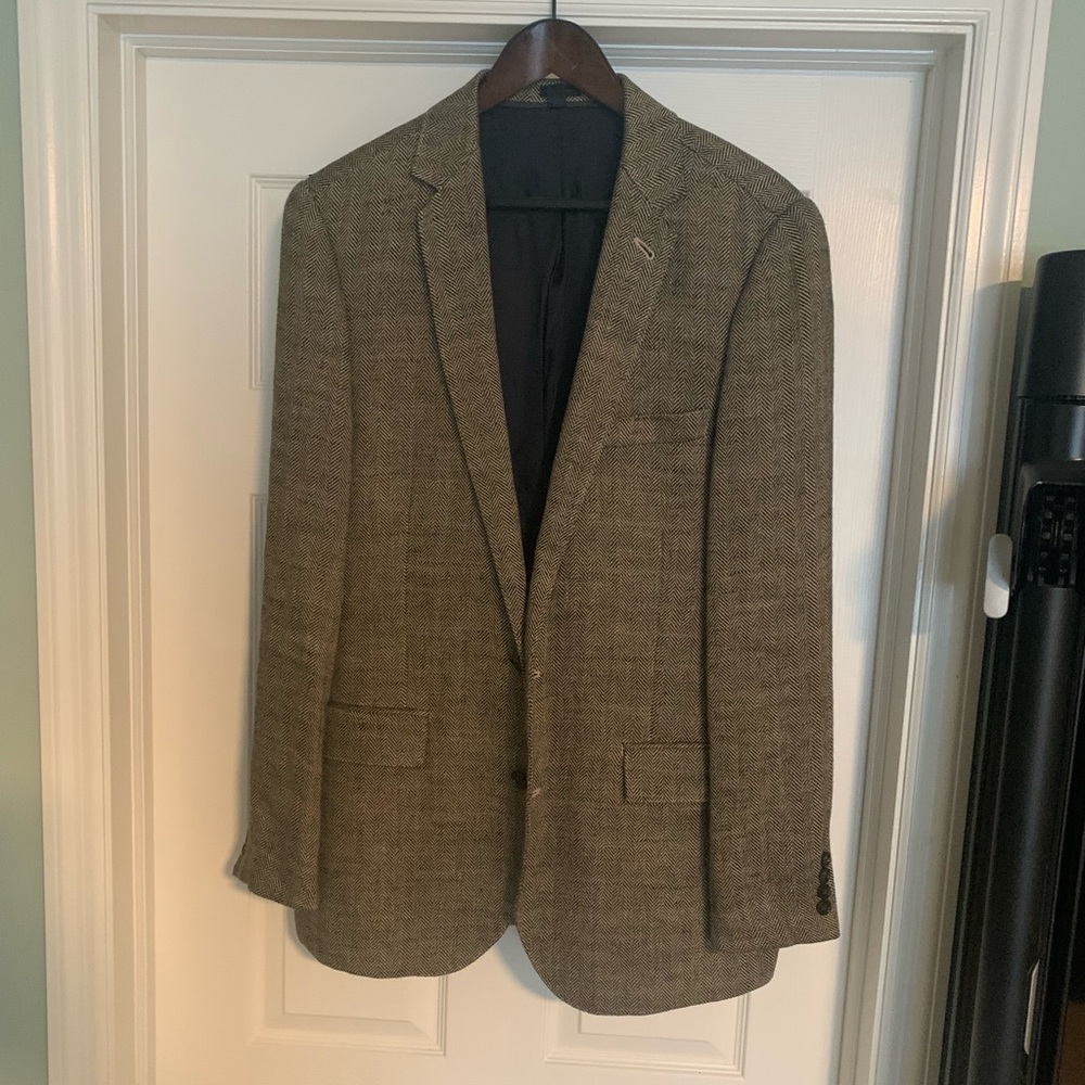 J Crew - Ludlow Herringbone Blazer - NWT - brown/black